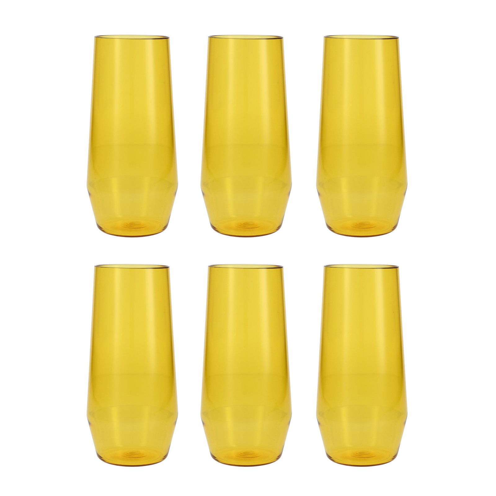 Sole Stemless Wine Glass, 18 oz., Yellow Sun
