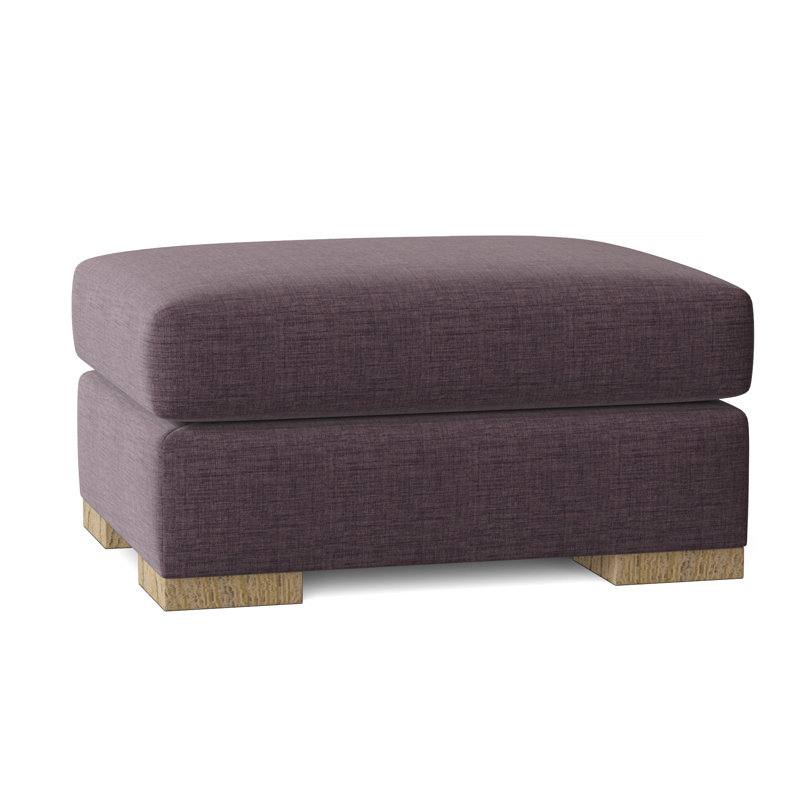 Branam Upholstered Ottoman, Marlow Plum, Natural