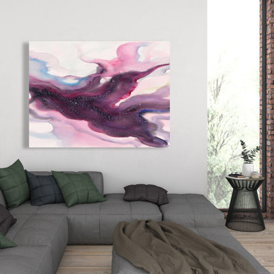 Milky Way - Purple Illustrative Canvas for Home Decor