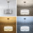 Pareeti 5 - Light Dimmable Modern Metal Fabric Drum Chandelier For Living Room Kitchen Entryway Hallway Foyer