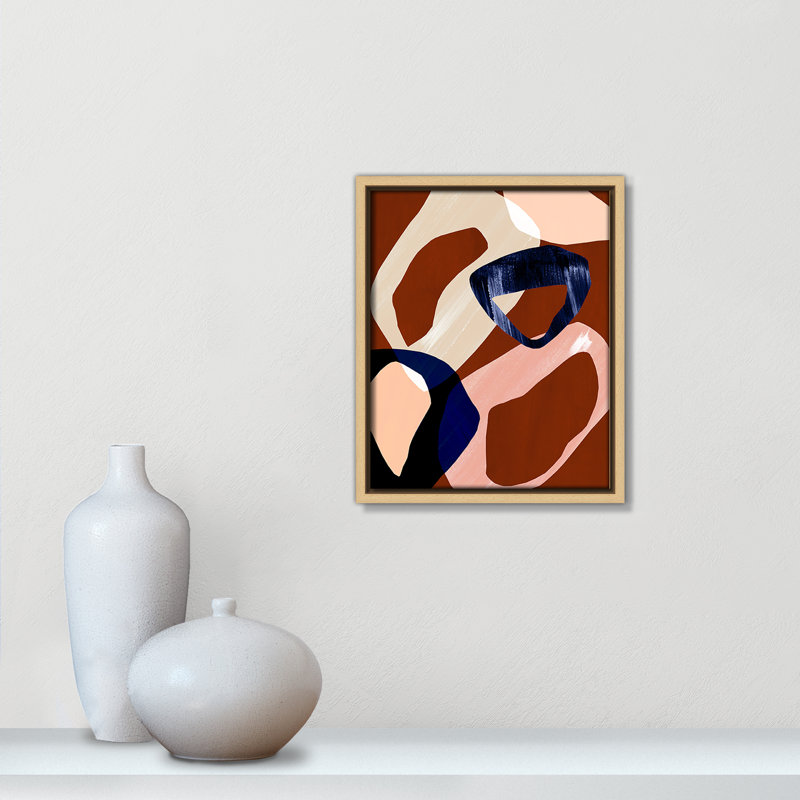 Loop I Print par Violets Print House, Framed Canvas, Natural Floater, L 9,5 po x H 11,5 po