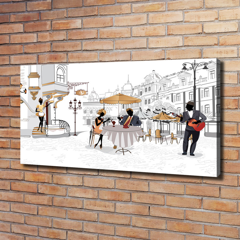 Café - Wrapped Canvas Print