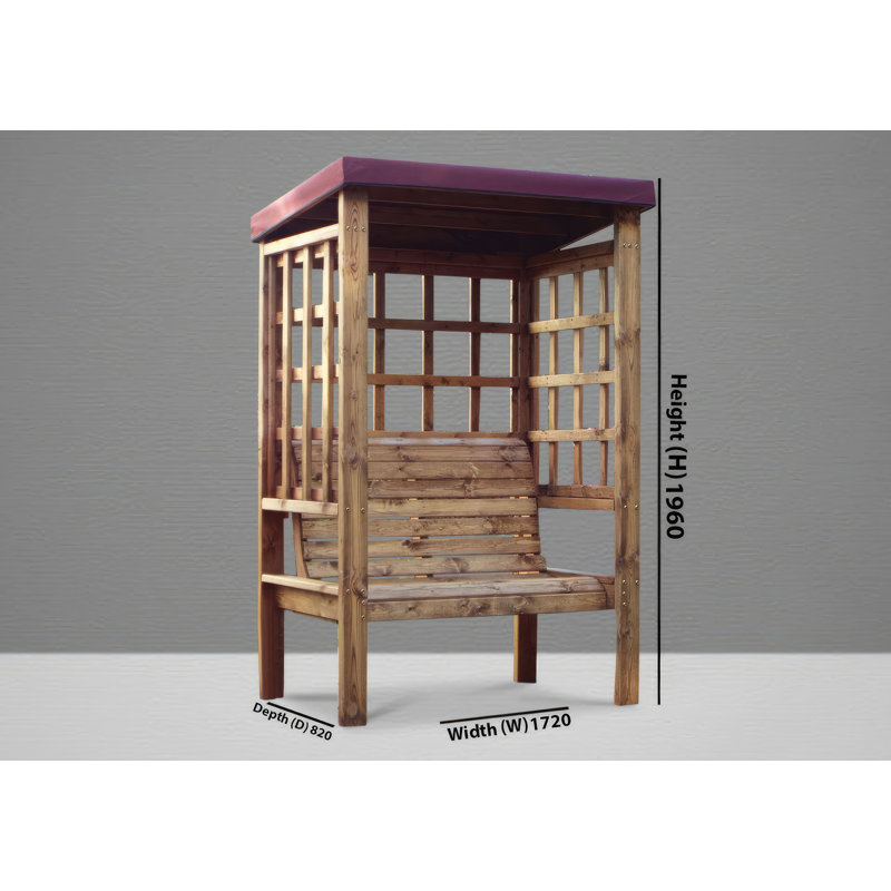 Freeman Solid Wood Outdoor Bench, Burgundy