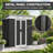 5 x 3 ft Metal Garden Shed with Sliding Door and Pent Roof, Galvanized Steel Outdoor Storage Shed for Backyard Patio, Grey
