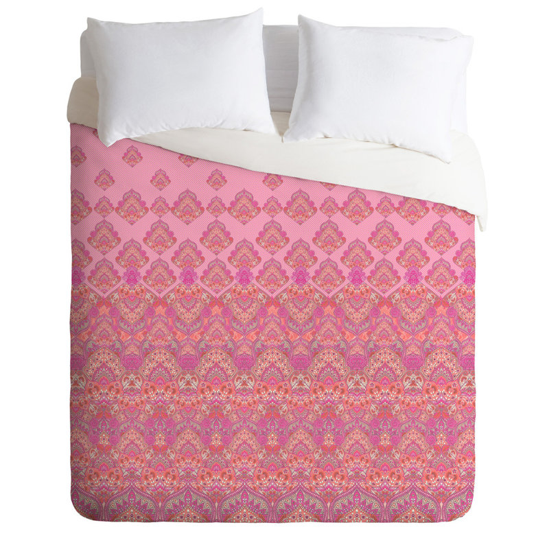Ensemble de housse de couette Aimee St Hill Blooms, Housse de couette pour très grand lit et 2 très , Rosé doux