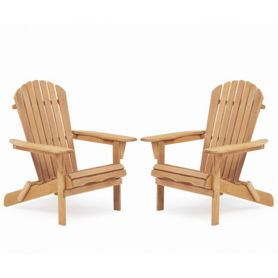 Ensemble de 2 chaises de patio en bois pour l'extérieur