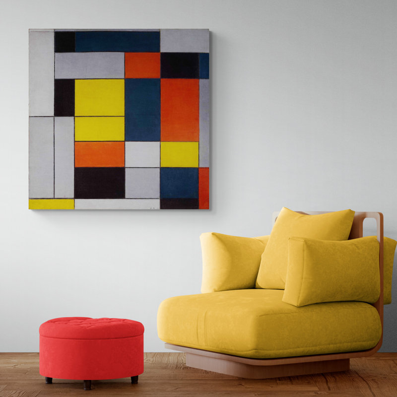 No VI Composition No II by Piet Mondrian - Wrapped Canvas Art Prints, 97 cm H x 97 cm W