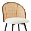 369° Swivel Upholstered Rattan Counter Height Bar Stool-1247460249-1250701479-1217763741