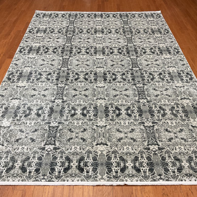Bungalow Rose Abstract Design Wool & Silk Rug