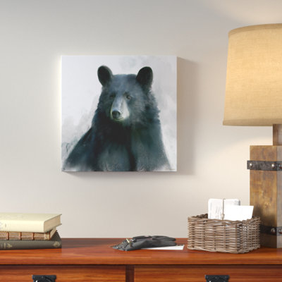 « rainsoft » bear», reproduction de peinture à l’acrylique sur toile tendue de galerie
