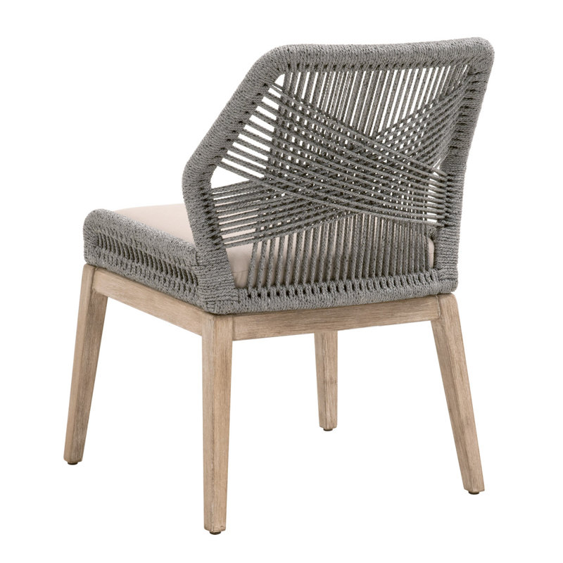 Loom 19.5'' H Upholstered Side Chair, Pumice, Natural Gray Mahogany, Beige