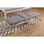 Banc moderne en velours avec pieds charme, blanc et couleurs Soho, 43,3 po x 18,1 po x 18,1 po | 100% panneau de particules enduit de mélamine, épaisseur de 0,7 pouce | Élégante unité de rangement 37,4 po x 4,7 po x 10,6 po | Parfait pour les décors scandinaves-2011747380
