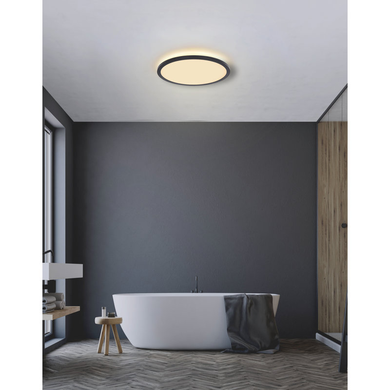 Caalin LED Flush Mount, 25cm H x 42cm W x 42cm D, Black