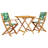 2 - Person Wood Patio Dining Set with Square Table