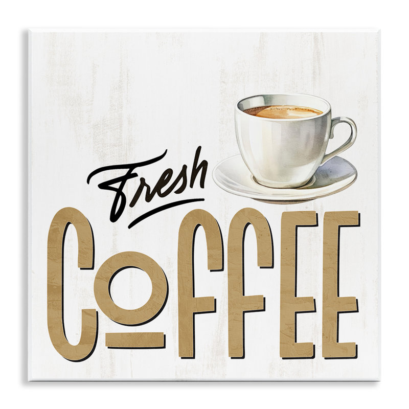 Plaque murale «Fresh Hot Coffee», design par Kim Allen