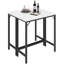 Table bistro 63 po à hauteur de comptoir, table de bar connectable avec structure en métal robuste, console multifonctionnelle pour salle à manger-130040046