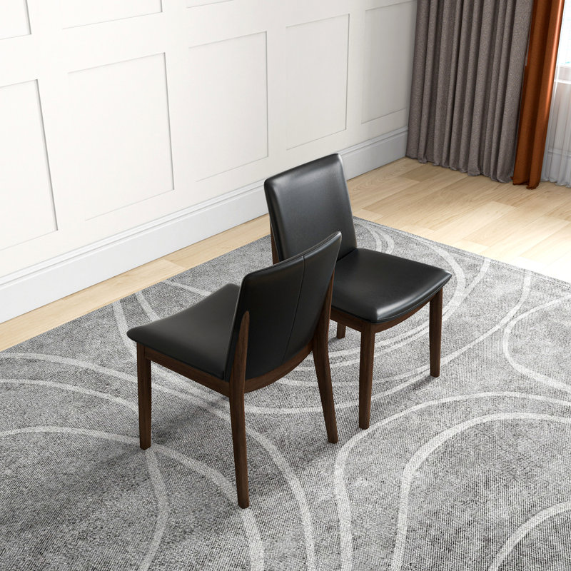 Chaise de salle à manger en bois massif (ensemble de 2)