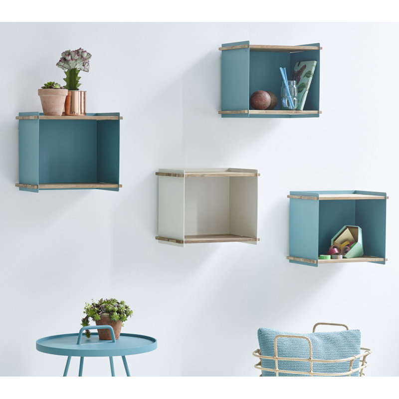 Box Wall Storage Organizer, Aqua