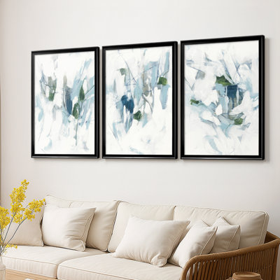 Ice Cavern I - Toile tendue avec châssis sur mesure - 3 pièces