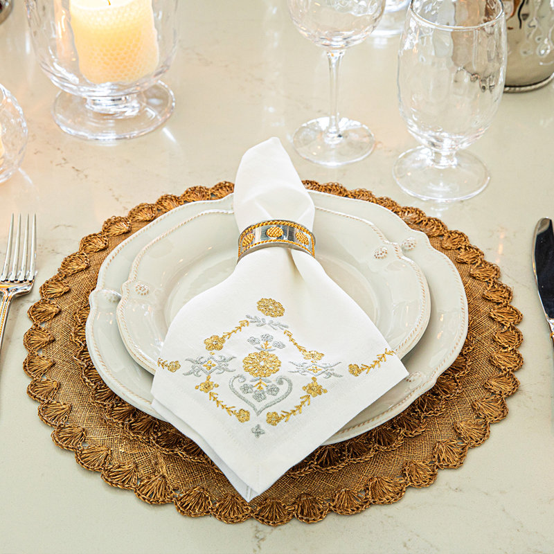 Berry & Thread Napkin Ring, Bright Satin/Gold