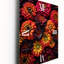 Horloge murale florale orange et rose Zinnia-1004226270