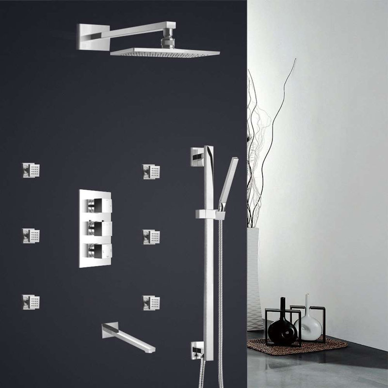 Ensemble de douche thermostatique et chaude Fontana Milan (FS9591)