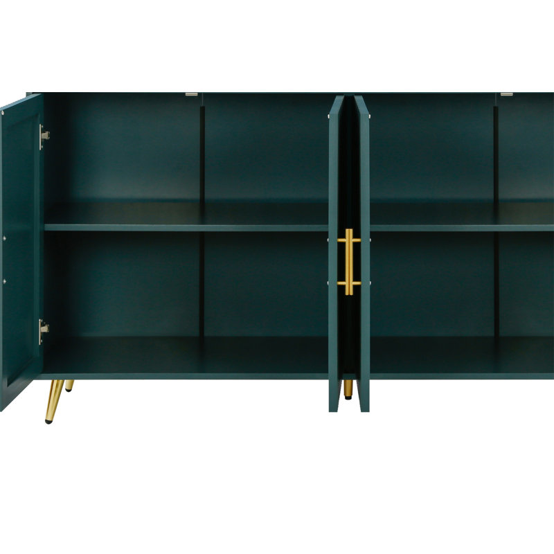 Meuble télé en bois avec armoire de rangement et tablettes réglables, console média pour le salon et la chambre à coucher