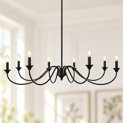 8-Light Dimmable 47" Width Classic/Traditional Chandelier