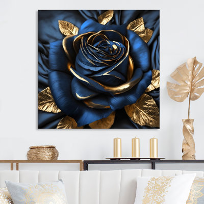 "Rose", reproduction d'art sur toile, "Gilded Rose in Kings I"