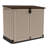 Keter Store-It-Out MIDI 4.3x3.7 ft. Durable Resin Outdoor Storage Shed With Floor and Double Doors for Garden Patio Furniture and Tools, Brown