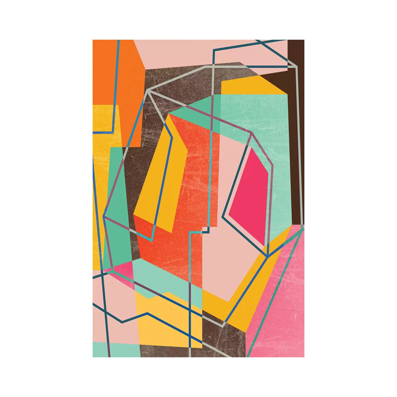 Colour Block VIII by Susana Paz - Wrapped Canvas Print, 20.32 cm H x 30.48 cm W