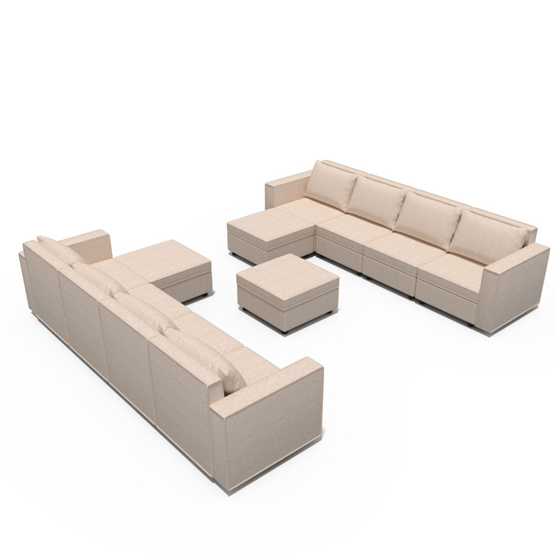 Canapé modulaire rembourré avec rangement 11 pièces Weimer