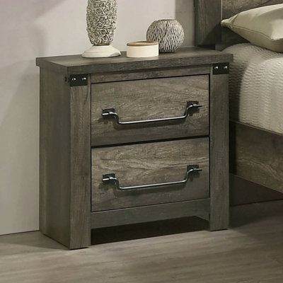 Table de chevet Farmhouse Rustic Grey