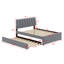 Lit plateforme tapissier avec lit gigogne-967648390