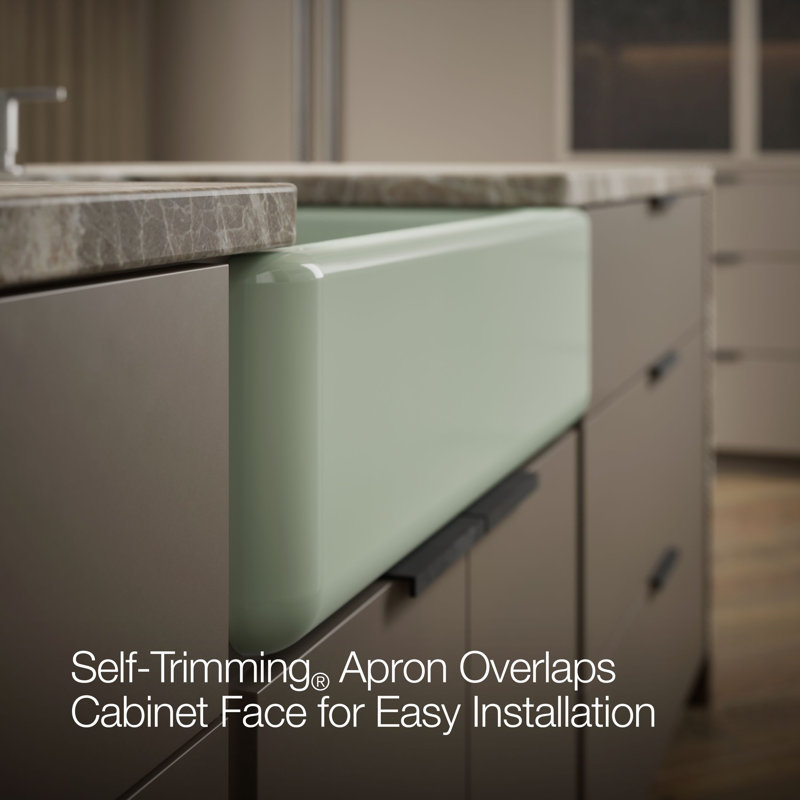 Whitehaven® 29.69" L x 21.69" W Farmhouse Single Bowl Kitchen Sink, Aspen Green