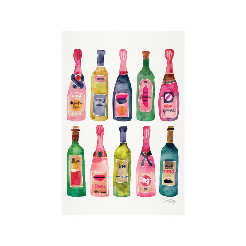Champagne by Cat Coquillette - Painting on Canvas, 66.04 cm H x 45.72 cm W x 1.91 cm D, Wrapped Canvas