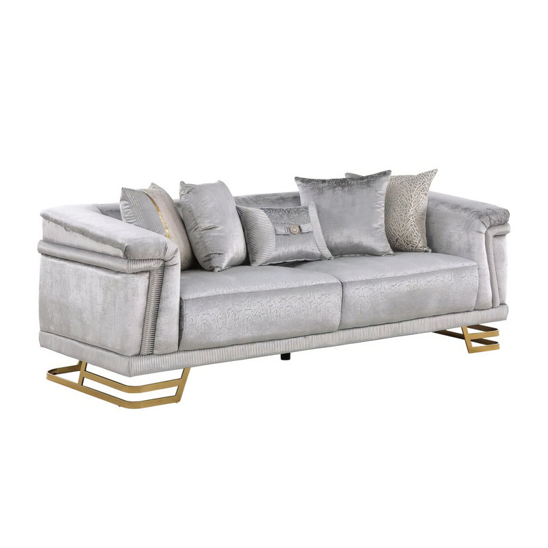 Ensemble de luxe 2 pièces Amaly, 2 pièces: 1 causeuse, 1 canapé