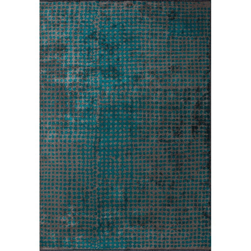 Tapis bleu marine / gris Rapture, Rectangle 7 pi 10 po x 9 pi 10 po