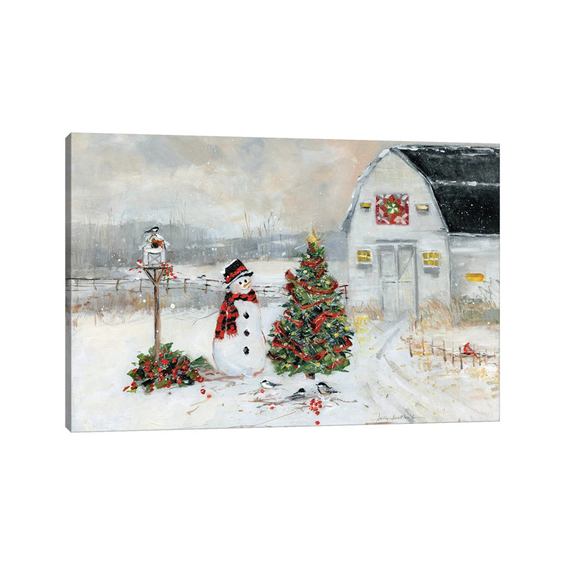 Pays de Noël - reproduction d'art mural - toile tendue