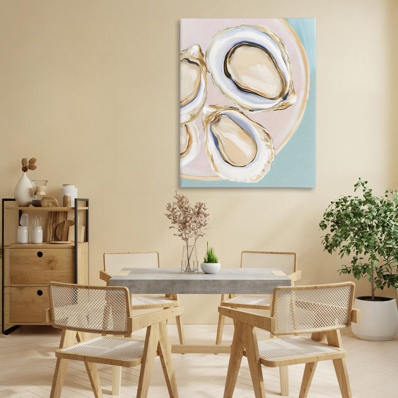 Plaque de toile d'huîtres, design par The Prints Vibe, 30 x 24