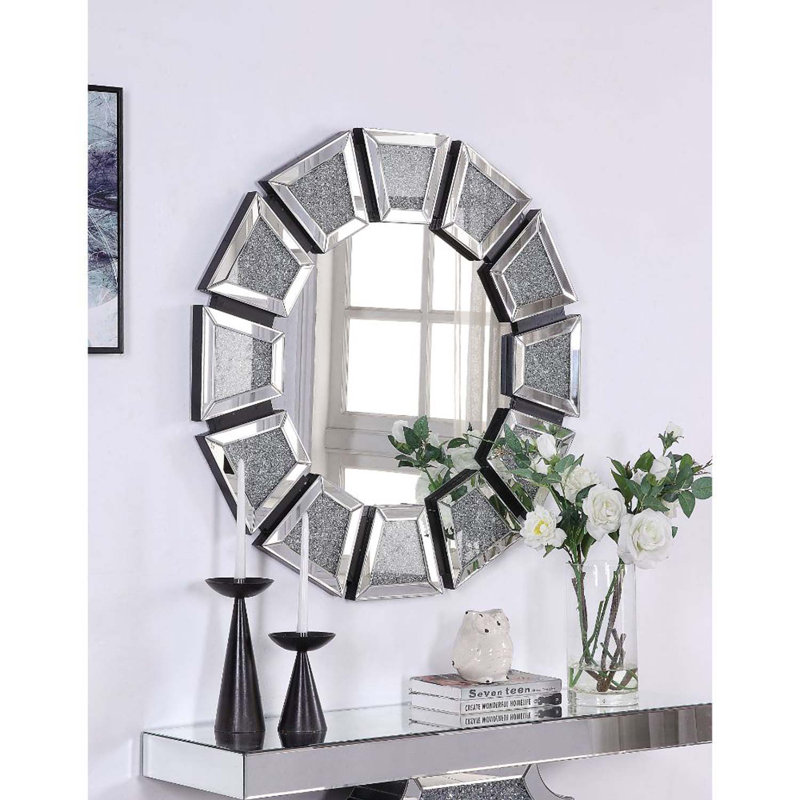 Nicarete Faux Stones Flat Wall Mirror