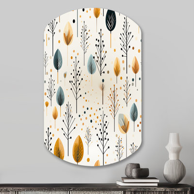 Garretson - Floral Cylinder Shape Assymterical Metal Wall Art