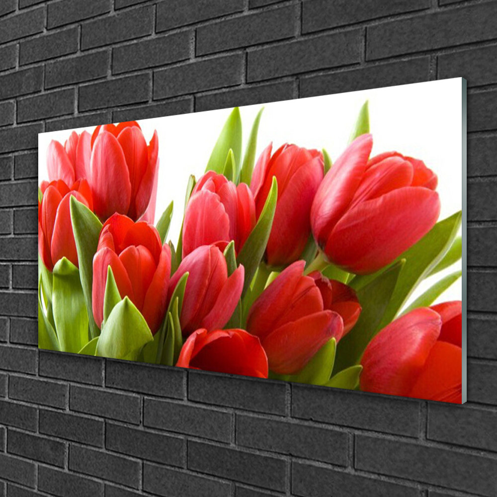 Floral Tulips - Unframed Photograph on Glass