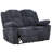 Anakin 59 in. Dark Grey Fabric Reclining Loveseat