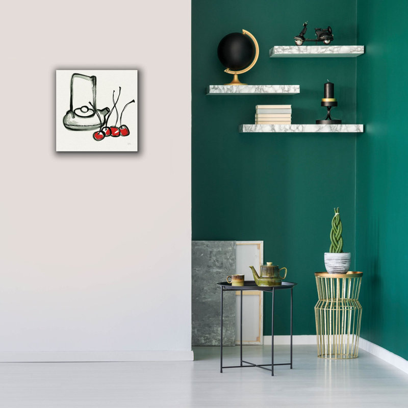 "Epic Graffiti" Tea And Cherries "par Chris Paschke, art mural sur toile, H 18 po x l 18 po x P 0,75 po