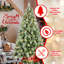 Arbre de Noël réaliste de 6 pi avec 300 lumières à DEL blanc chaud, 988 pointes mixtes et 66 pommes de pin pour une installation facile et un charme des Fêtes-118682052