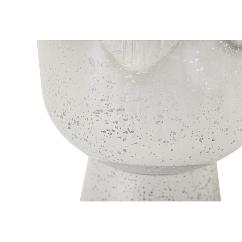 Philbrick Glass Table Vase, 30cm H x 20cm W x 12cm D, Silver