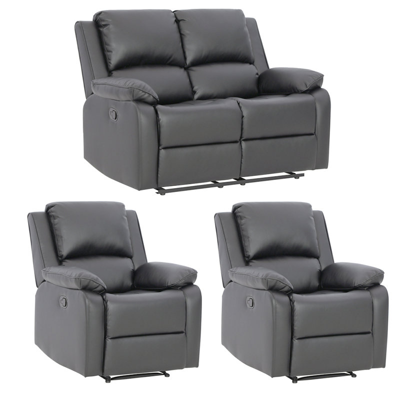 Nevae 3 - Piece Living Room Set, Grey