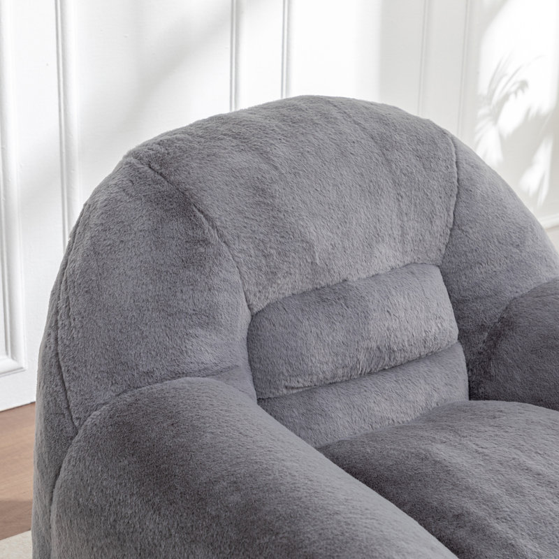 Fauteuil à billes, Fausse fourrure grise foncée