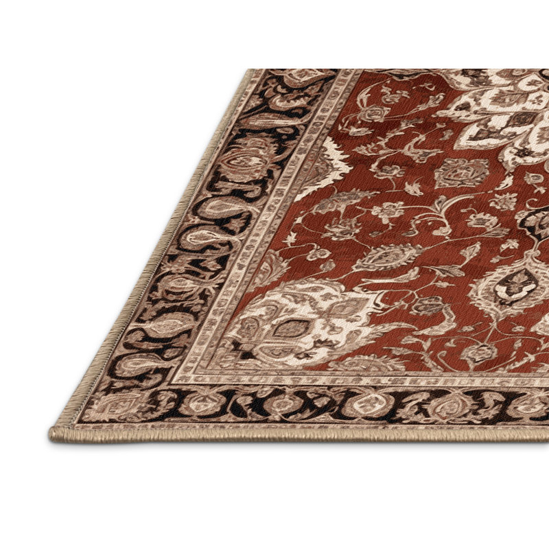 Tapis brun lavable à la machine, Carré 3 pi